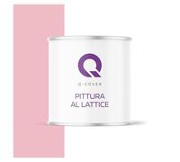 Q-COVER Vernice in lattice, 2 l, colore per interni, colore per soffitto, classe 3, colore opaco, resistente all'abrasione, elevata opacità, colore: Rosa chiaro