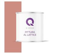 Q-COVER Vernice in lattice, 2 l, colore per interni, colore per soffitto, classe 3, colore opaco, resistente all'abrasione, elevata opacità, colore: Salmone scuro