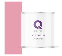 Q-COVER Vernice in lattice, 2 l, colore per interni, colore rosa, per soffitto, classe 3, colore opaco, resistente all'abrasione, elevata opacità