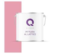 Q-COVER Vernice in lattice, 5 l, colore per interni, colore per soffitto, classe 3, colore opaco, resistente all'abrasione, elevata opacità, colore: Rosa
