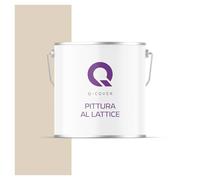 Q-COVER Vernice in lattice, 5 l, colore per interni, colore per soffitto, classe 3, colore opaco, resistente all'abrasione, elevata opacità, colore: Beige chiaro