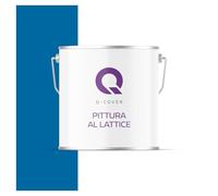 Q-COVER Vernice in lattice, 5 l, colore per interni, colore per soffitto, classe 3, colore opaco, resistente all'abrasione, elevata opacità, colore: Blu scuro