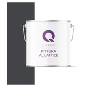 Q-COVER Vernice in lattice, 5 l, colore per interni, colore per soffitto, classe 3, colore opaco, resistente all'abrasione, elevata opacità, colore: Nero