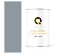 Q-COVER Vernice lavagna 1 L Opaca - Grigio argento RAL 7001 - Pittura effetto lavagna per mobili, legno, pareti, metallo