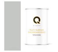 Q-COVER Vernice lavagna 1 L Opaca - Grigio chiaro RAL 7035 - Pittura effetto lavagna per mobili, legno, pareti, metallo