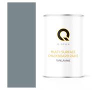 Q-COVER Vernice lavagna 1 L Opaca - Grigio colomba RAL 7000 - Pittura effetto lavagna per mobili, legno, pareti, metallo