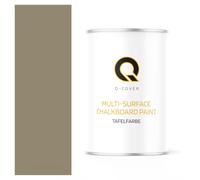 Q-COVER Vernice lavagna 1 L Opaca - Grigio giallo RAL 7034 - Pittura effetto lavagna per mobili, legno, pareti, metallo