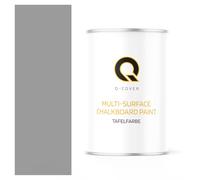 Q-COVER Vernice lavagna 1 L Opaca - Grigio segnale RAL 7004 - Pittura effetto lavagna per mobili, legno, pareti, metallo
