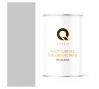 Q-COVER Vernice lavagna 1 L Opaca - Grigio tele RAL 7047 - Pittura effetto lavagna per mobili, legno, pareti, metallo