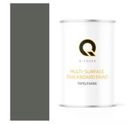 Q-COVER Vernice lavagna 1 L Opaca - Grigio verde RAL 7009 - Pittura effetto lavagna per mobili, legno, pareti, metallo