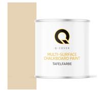 Q-COVER Vernice lavagna 2,5 L Opaca - Avorio chiaro RAL 1015 - Pittura per lavagna a base d'acqua per mobili, legno, pareti, metallo