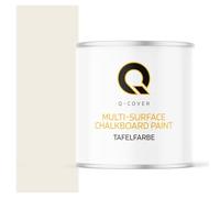 Q-COVER Vernice lavagna 2,5 L Opaca - Bianco puro RAL 9010 - Pittura per lavagna a base d'acqua per mobili, legno, pareti, metallo