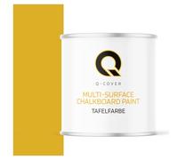 Q-COVER Vernice lavagna 2,5 L Opaca - Giallo limone RAL 1012 - Pittura per lavagna a base d'acqua per mobili, legno, pareti, metallo