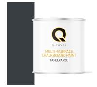 Q-COVER Vernice lavagna 2,5 L Opaca - Grigio antracite RAL 7016 - Pittura per lavagna a base d'acqua per mobili, legno, pareti, metallo