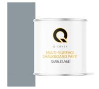 Q-COVER Vernice lavagna 2,5 L Opaca - Grigio argento RAL 7001 - Pittura per lavagna a base d'acqua per mobili, legno, pareti, metallo