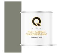 Q-COVER Vernice lavagna 2,5 L Opaca - Grigio cemento RAL 7033 - Pittura per lavagna a base d'acqua per mobili, legno, pareti, metallo