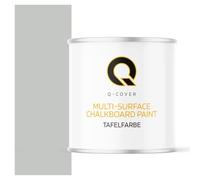 Q-COVER Vernice lavagna 2,5 L Opaca - Grigio chiaro RAL 7035 - Pittura per lavagna a base d'acqua per mobili, legno, pareti, metallo