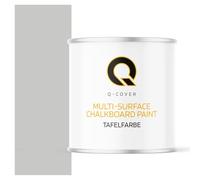 Q-COVER Vernice lavagna 2,5 L Opaca - Grigio tele RAL 7047 - Pittura per lavagna a base d'acqua per mobili, legno, pareti, metallo