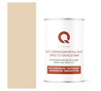 Q-COVER Vernice per metallo antiruggine 1L Semi-Opaca Avorio chiaro RAL 1015, vernice anticorrosione, smalto metallico, colore RAL per ferro e acciaio