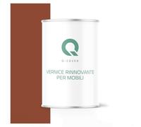 Q-COVER Vernice per mobili satinata, colore: Marrone rame RAL 8004, 1 L, colore legno per interni | coprente, a base d’acqua, antigraffio, per cucine, armadi, tavoli, giardino