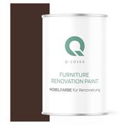 Q-COVER Vernice per mobili semi-opaca, colore: Marrone cioccolato RAL 8017, 1 L, colore legno per interni | coprente, a base d’acqua, antigraffio, per cucine, armadi, tavoli, giardino