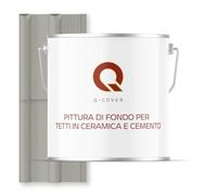 Q-COVER Vernice primer per tegole grigio agata RAL 7038 5 l, rivestimento resistente alle intemperie, per mattoni, cemento, eternit, resistente ai raggi UV