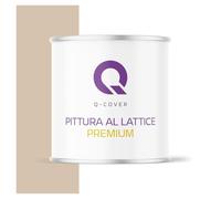 Q-COVER Voc - Vernice in lattice, lavabile, 2 l (circa 14 m²), colore Beige, colore per interni, colore da parete, classe 2, colore opaco, per chi soffre di allergie, resistente all'abrasione