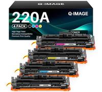 Q-image 220A Compatibile Cartuccia di Toner con Chip per H P Color Laserjet Pro 4202dn 4202dne 4202dw 4202dwe MFP 4302dw 4302dwe 4302fdn 4302fdne 4302fdw 4302fdwe (4-Pack)