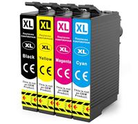 Q-image Compatibili T604XL Cartucce per Epson per Expression Home XP-2200 XP-2205 XP-3200 XP-3205 XP-4200 XP-4205, WorkForce WF-2910 WF-2930 WF-2935 (1 Nero, 1 Ciano, 1 Magenta, 1 Giallo)