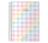 Q Kalon - Agenda 2024 da gennaio a dicembre (12 mesi) - Pagina giornaliera - A5 (15x21 cm) - Spirale metallica - Vichí