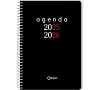 Q Kalon - Agenda Scolastica 2025 2026 - Settimana Visibile, Formato A5 (15x21 cm), Spagnolo e Inglese, Settembre-Giugno, Chiusura a Spirale, Copertina Flessibile con Protezione in Plastica - Planner