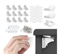 Q Lines Serrature magnetiche per credenze per bambini (12 serrature + 2 chiavi) - Serrature di sicurezza per bambini, per cucina, cassetti e armadi, serrature adesive a prova di bambino con viti