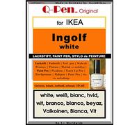 Q-Pen - Colore per ritocchi adatto per Ikea INGOLF, bianco