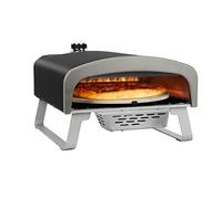 Q Pizza - Forno per pizza a gas con funzione rotante, 50 mbar, per esterni, con pietra per pizza da 33 cm, portatile, per giardino, terrazza e balcone, colore: Nero