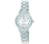 Q&Q Orologio al quarzo impermeabile da donna, quadrante bianco C01A004PY