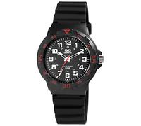 Q&Q Orologio analogico al quarzo cinese unisex con cinturino in silicone VR18J006Y, bianco, striscia