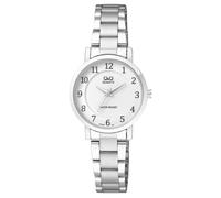 Q&Q Orologio classico da donna bianco argento analogico al quarzo, bianco, Bracciale