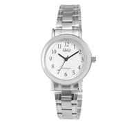 Q&Q Orologio classico da donna bianco argento analogico al quarzo, bianco, Bracciale