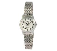 Q&Q Orologio classico da donna bianco argento analogico al quarzo, bianco, Bracciale