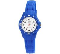 Q&Q V26A-00XVY - Orologio per bambini, con fibbia ad ardiglione, analogico, al quarzo, 10 bar, Blu, cinghia