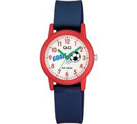 Q&Q Orologio per bambini in silicone, 10 bar, motivo colorato, analogico, al quarzo, blu/bianco, Classico