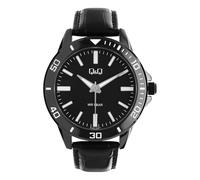 Q&Q WATCHES Orologio Analogico-Digitale al Quarzo Uomo con Cinturino in Pelle Q28B-008PY