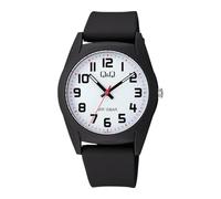 Q&Q WATCHES V13A-001VY - Orologio analogico al quarzo, in silicone, colore: nero, Nero/puro piacere, Cronografo, digitale