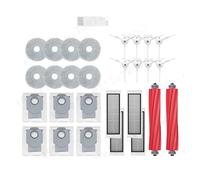 Q Revo / P10 A7400RR Pezzi di ricambio Spazzola laterale principale Filtro Hepa Panni for scopa Sacchetto for la polvere Robot Aspirapolvere Accessori for aspirapolvere (Color : Set 1 White)