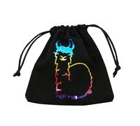 Q WORKSHOP Borsa Dadi Arcobaleno Llama Nero In Cotone RPG Conservazione
