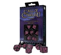 Call of Cthulhu 7th Edition Dice Set Black & Magenta (7)