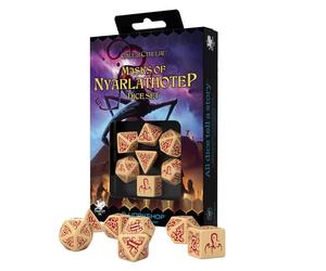Q Workshop Call Of Cthulhu Masks Nyarlathotep Set di dadi decorati da 7 pezzi