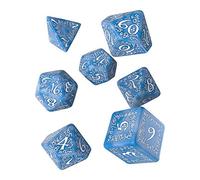 Q-workshop ELV1R - Set Elvish Dice Glacier & White (7)