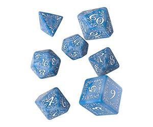 Q-workshop ELV1R - Set Elvish Dice Glacier & White (7)