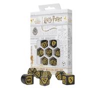 Harry Potter Tassorosso Moderno Dadi Set Nero Ruolo Giochi Q-Workshop Nuovo